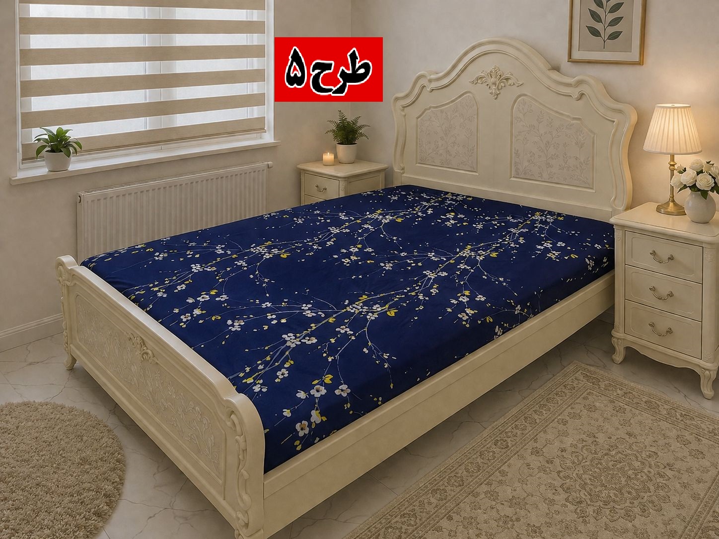 خرید ست ملافه کش‌دار نخی لطیف سایز ۹۰ و ۱۶۰ با روبالشی مناسب برای تخت یک نفره و دو نفره