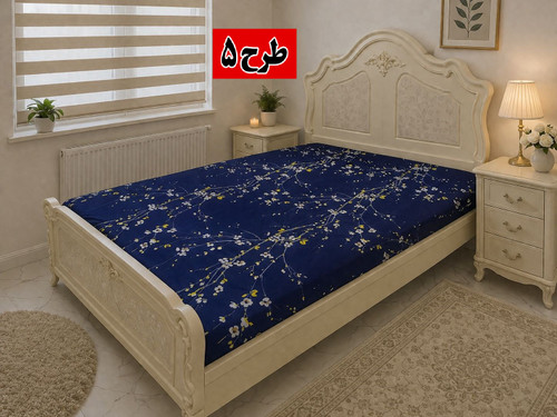 خرید ست ملافه کشدار نخی لطیف سایز ۹۰ و ۱۶۰ با روبالشی مناسب برای تخت یک نفره و دو نفره