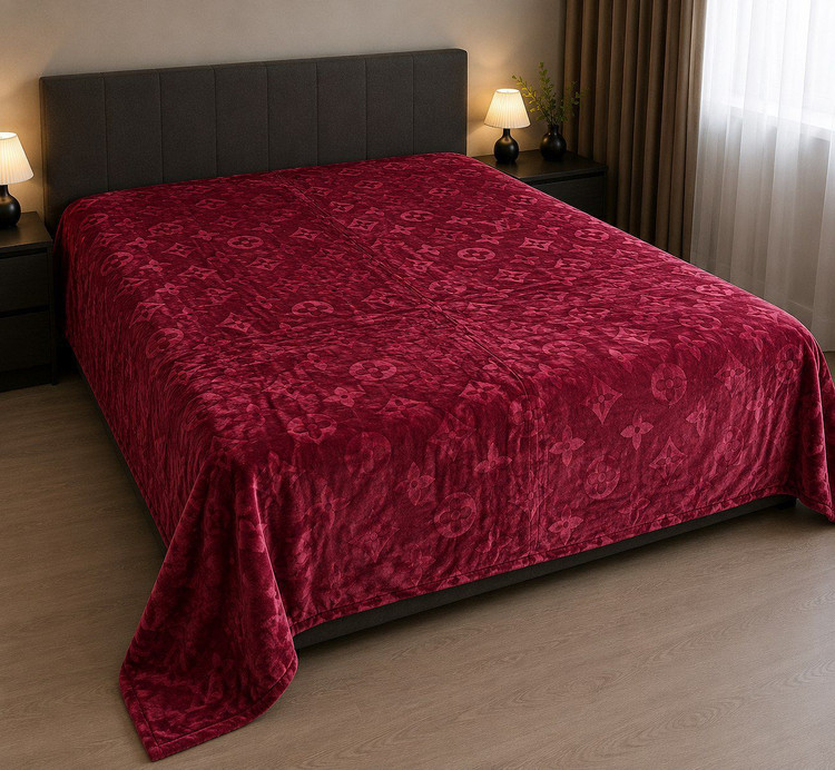 پتو مسافرتی تکرنگ مدل لوی ویتون | تکنفره 160×220 و دونفره 220×240