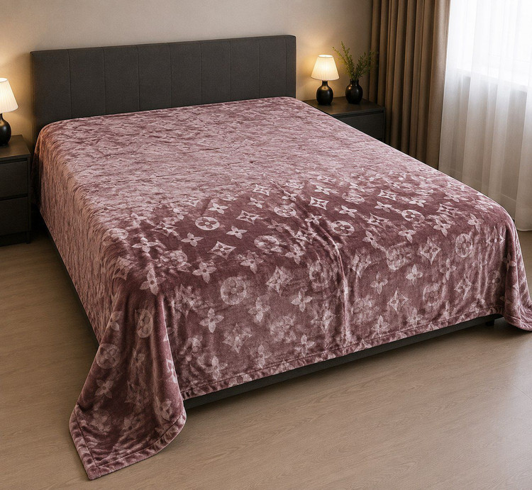 پتو مسافرتی تکرنگ مدل لوی ویتون | تکنفره 160×220 و دونفره 220×240