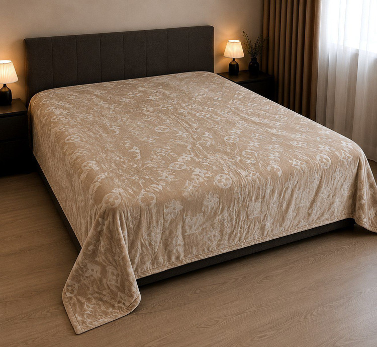 پتو مسافرتی تکرنگ مدل لوی ویتون | تکنفره 160×220 و دونفره 220×240