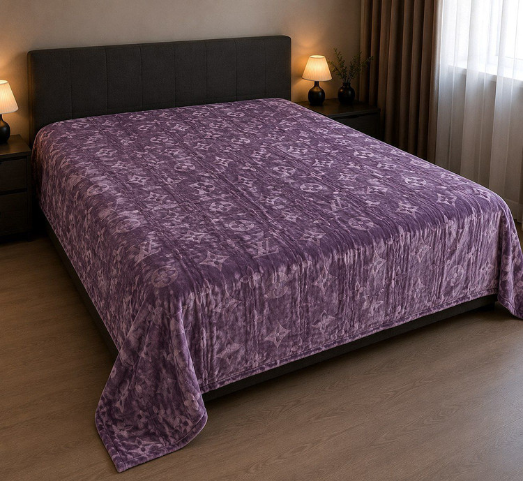 پتو مسافرتی تکرنگ مدل لوی ویتون | تکنفره 160×220 و دونفره 220×240