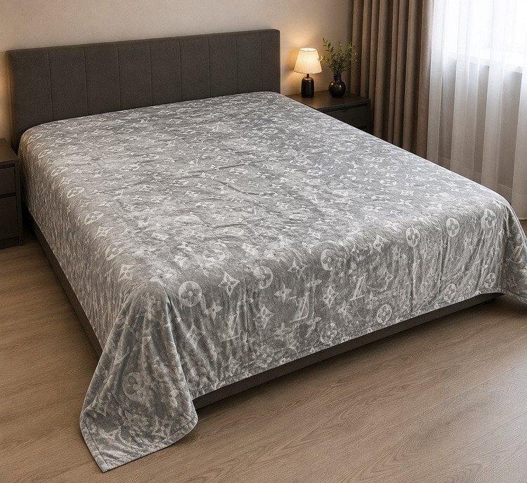 پتو مسافرتی تکرنگ مدل لوی ویتون | تکنفره 160×220 و دونفره 220×240