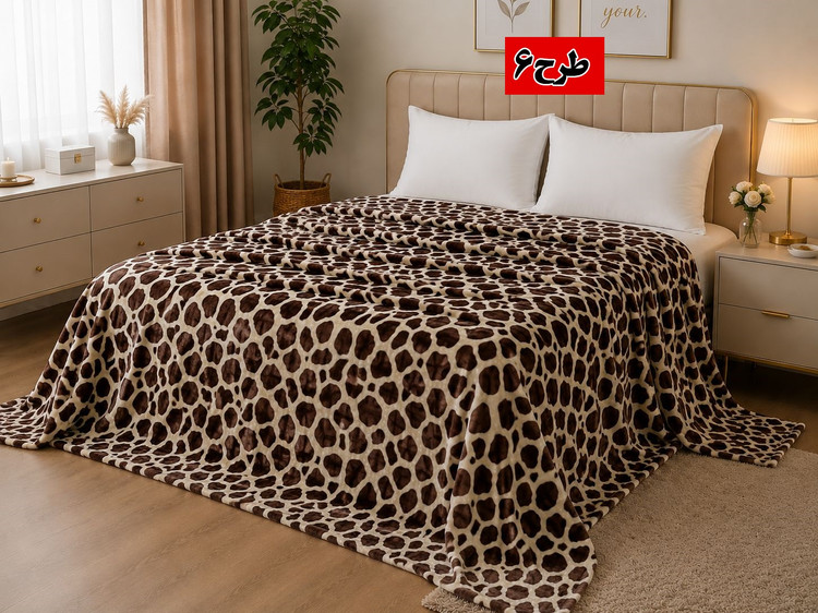 پتو ژلهای دو نفره طرح پوستی سوپر سافت | وارداتی و ضد حساسیت