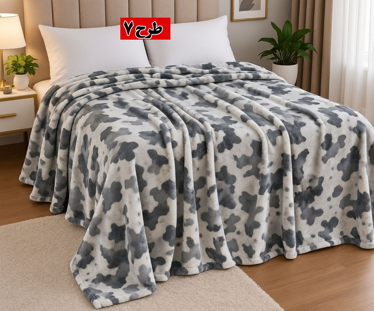 پتو ژلهای وارداتی دو نفره طرح پوستی ابعاد ۲۲۰ در ۲ (مدل سوپر سافت)
