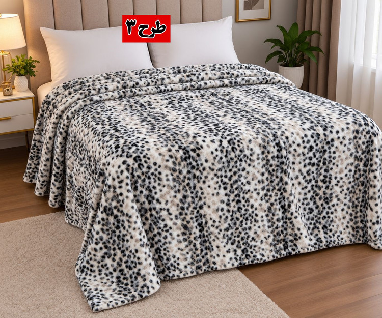 پتو ژلهای وارداتی دو نفره طرح پوستی ابعاد ۲۲۰ در ۲ (مدل سوپر سافت)