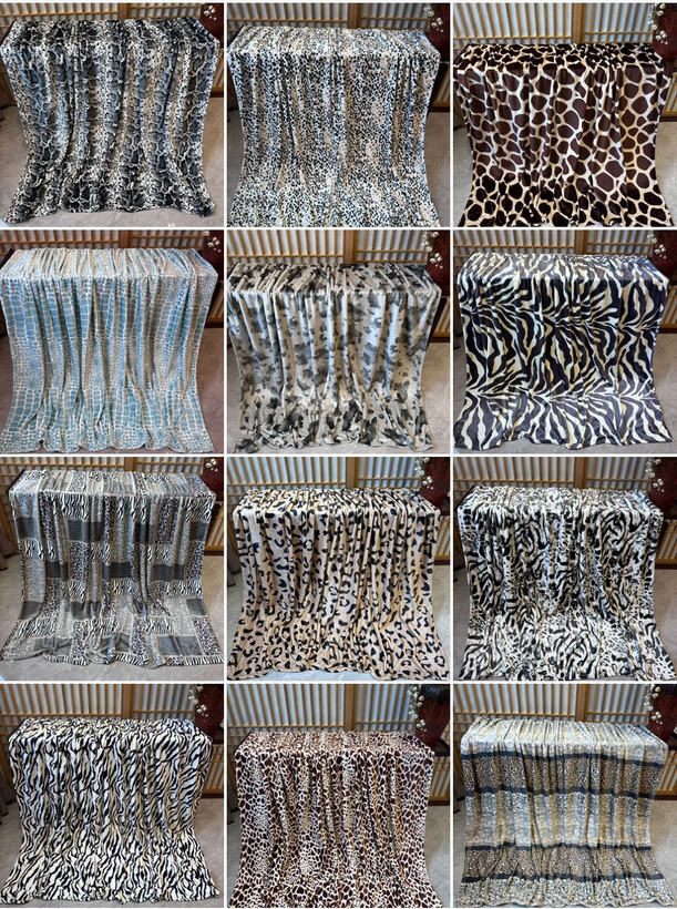 پتو ژلهای وارداتی دو نفره طرح پوستی ابعاد ۲۲۰ در ۲ (مدل سوپر سافت)